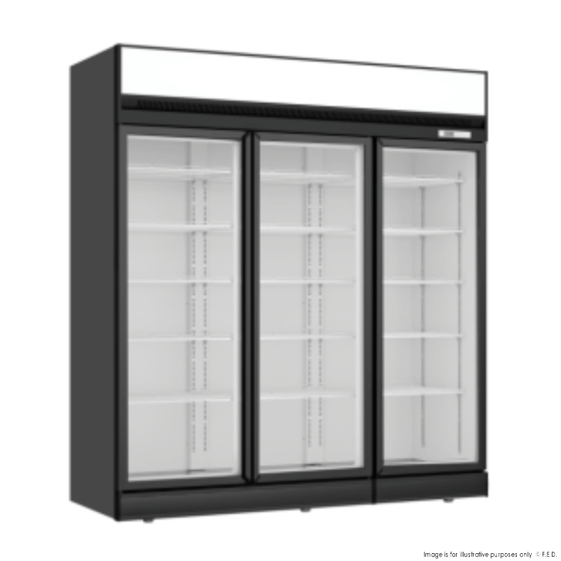 F.E.D LG-1563DF I Thermaster I Commercial Glass Doors I 3 Door Freezer Commercial I Upright Display Freezer