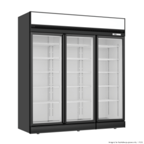 F.E.D LG-1563DF I Thermaster I Commercial Glass Doors I 3 Door Freezer Commercial I Upright Display Freezer