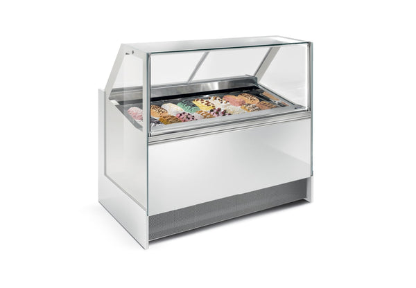 Frigomeccanica ALBA SQ 100 L SQUARED - Ventilated Gelato Showcase 7 Pan