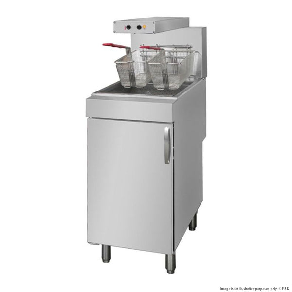 F.E.D VX15E I Chip Dump I 2 Basket Deep Fryer