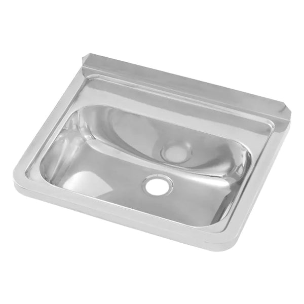 3monkeez AB-HB-OF Wall Mounted Hand Basin I No Tap Hole I Inc Wall Brackets, Overflow Kit & Plug & Waste