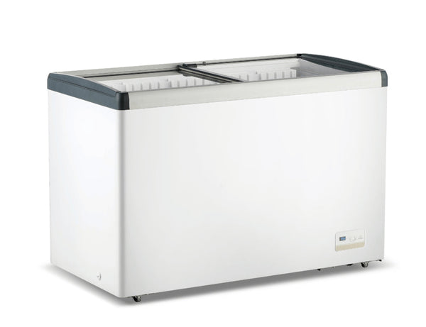 F.E.D WD396G I Thermaster I Chest Freezer I with Flat Glass I Sliding Lid I Deep Freezer I Commercial Chest Freezer I 396L
