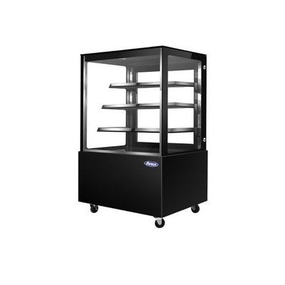 Atosa WDG126HF Four Tier Square Cake Display Fridge - Black 1200 mm Wide