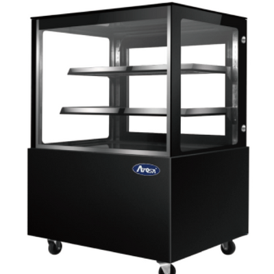 Atosa WDG186HF Four Tier Square Cake Display Fridge - Black 1800 mm Wide | 678L