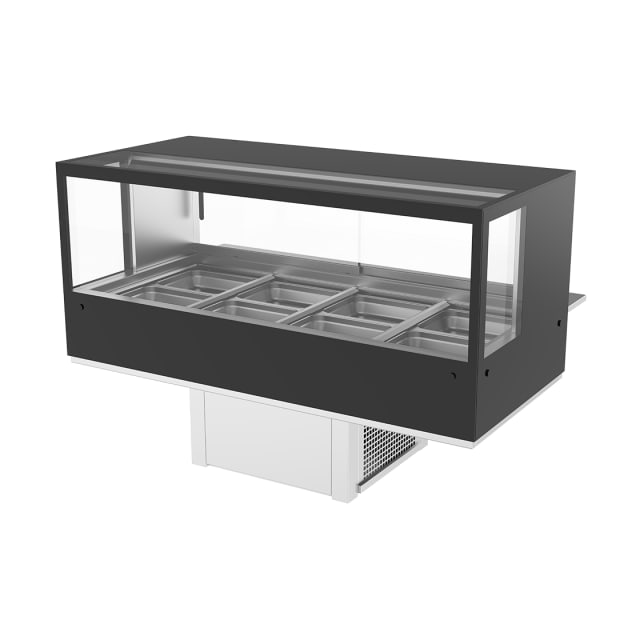 Woodson WR.CFSQB24 | Cold Food Displays | Square Glass | Black | 4 Module