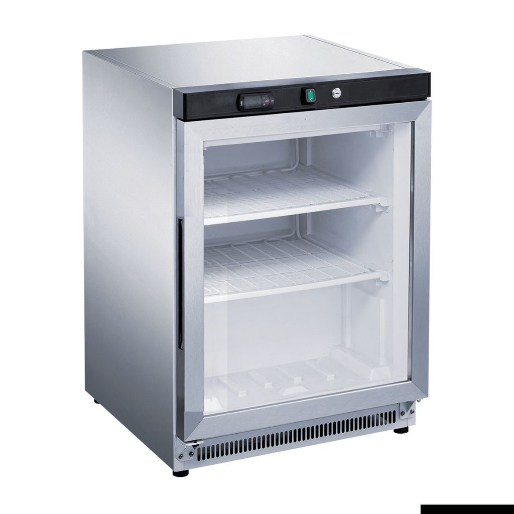 FED-X XF200SG Stainless Steel Upright Static Display Freezer