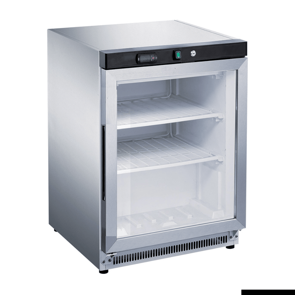 FED-X XF200SG Stainless Steel Upright Static Display Freezer