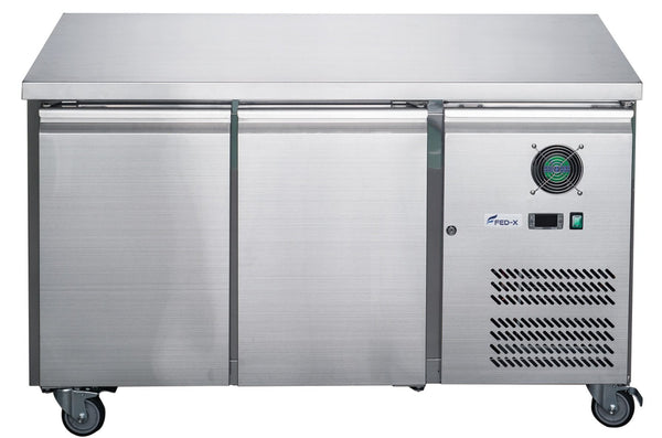 F.E.D XUB6C13S2V I Stainless Steel Fridge I Double Door Fridge I Bench Fridge
