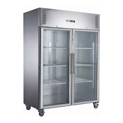 F.E.D XURF1200G2V I Stainless Steel Freezer I 2 Glass Door Freezer I Upright Freezer
