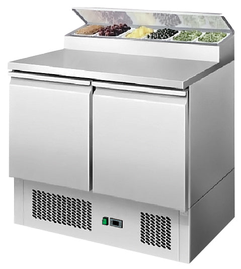 Food Prep Fridge, Atosa, ESL3832, 2 Door, Open Top