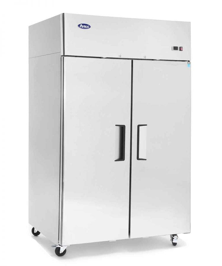  2 Door Commercial Upright Fridge, Atosa, MBF8005, Self Closing Door