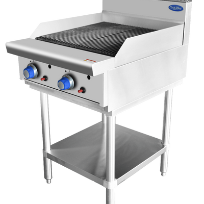 Cookrite AT80G6C-F-LPG | Char Grill | LPG Gas Griller | with Stand | 600mm Wide | Chargill