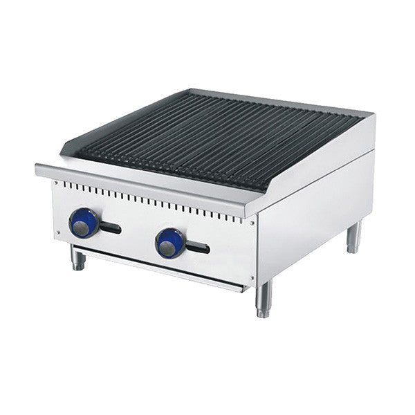 Countertop Char Rock Grill, Cookrite,  ATCB-24-LPG, LPG Gas, 610mm