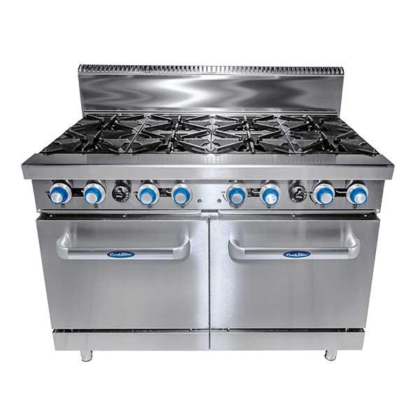 8 Burner Oven Range, Cookrite ATO-8B-F-NG, Natural Gas, Static Oven,1219mm Wide