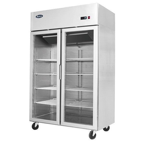 Atosa MCF8605GR | Upright Glass Door Freezer | 2 Glass Door Freezer | 1314mm Wide