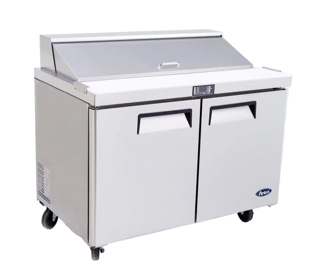 Atosa MSF8302GR | 2 Door Prep Fridge | Sandwich Prep Fridge Commercial | 1225mm Wide