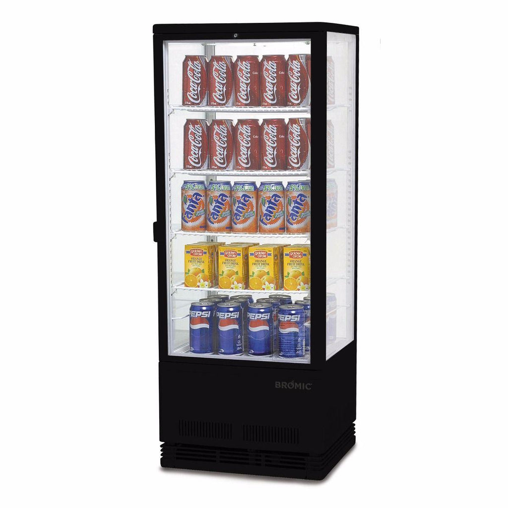 Countertop Display Fridge, Bromic CT0100G4B-NR, Single Door, Display Fridge, 98L, Flat Glass