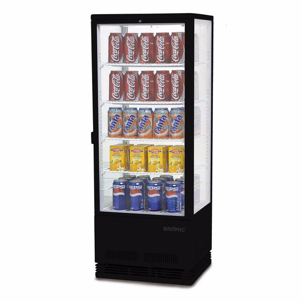 Countertop Display Fridge, Bromic CT0100G4B-NR, Single Door, Display Fridge, 98L, Flat Glass