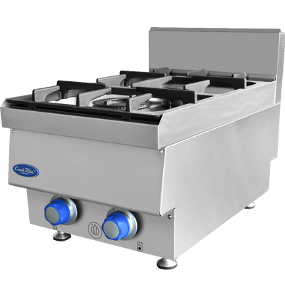 Cookrite AT65G2B-C-LPG | Countertop 2 Burner | Mini Gas Stove | LPG Gas | 400mm Wide