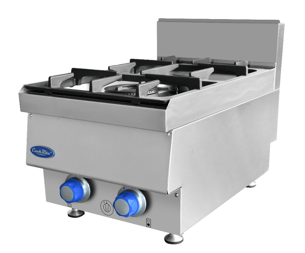 Cookrite AT65G2B-C-NG | Countertop 2 Burner | Mini Gas Stove | Natural Gas | 400mm Wide