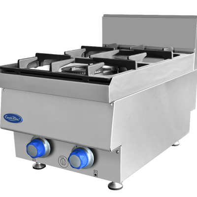 Cookrite AT65G2B-C-NG | Countertop 2 Burner | Mini Gas Stove | Natural Gas | 400mm Wide