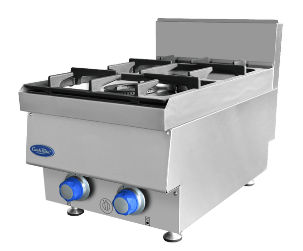 Cookrite AT65G2B-C-NG | Countertop 2 Burner | Mini Gas Stove | Natural Gas | 400mm Wide
