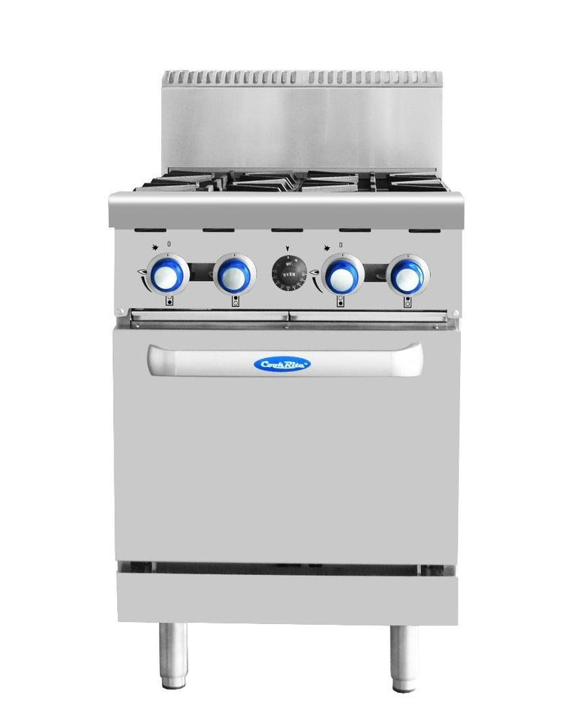 Cookrite AT80G4B-O-LPG | 4 Burner Gas Oven | LPG Gas (600mm Wide) | Oven range