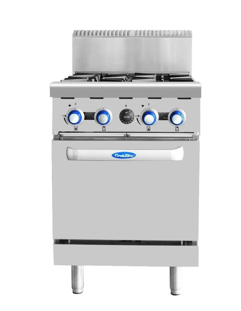 Cookrite AT80G4B-O-NG | 4 Burner Gas Oven | Natural Gas (600mm Wide) | Oven range