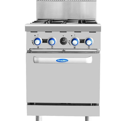 Cookrite AT80G4B-O-NG | 4 Burner Gas Oven | Natural Gas (600mm Wide) | Oven range