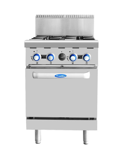 Cookrite AT80G4B-O-NG | 4 Burner Gas Oven | Natural Gas (600mm Wide) | Oven range