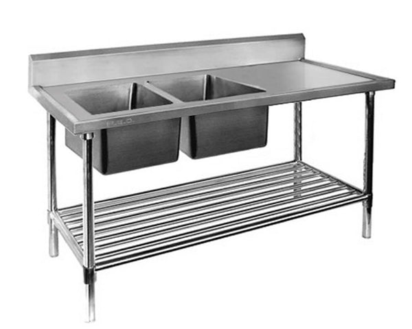 Double Left Handed Sink Bench 1500x600x900mm
