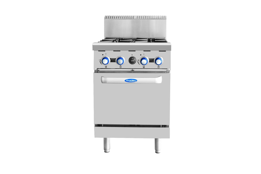 Cookrite AT80G4B-O-NG I 4 Burner Gas Oven I Natural Gas (600mm Wide) I Oven range