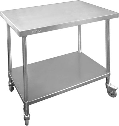 MODULAR SYSTEMS WBM7-2100/A I Stainless Steel Mobile Workbench I Mobile Workbench I Workbench on Wheels