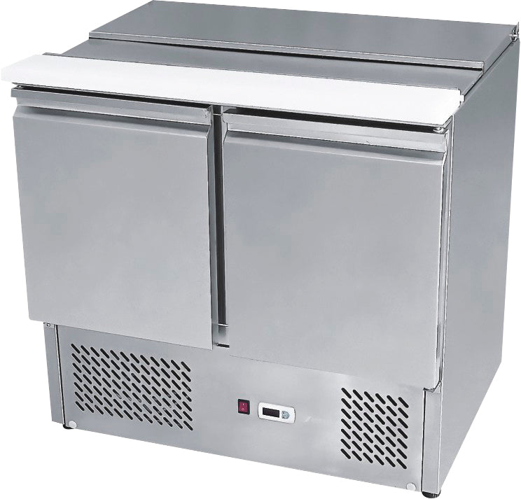 Food Prep Fridge, Atosa, ESL3800, 2 Door, Sliding Lid