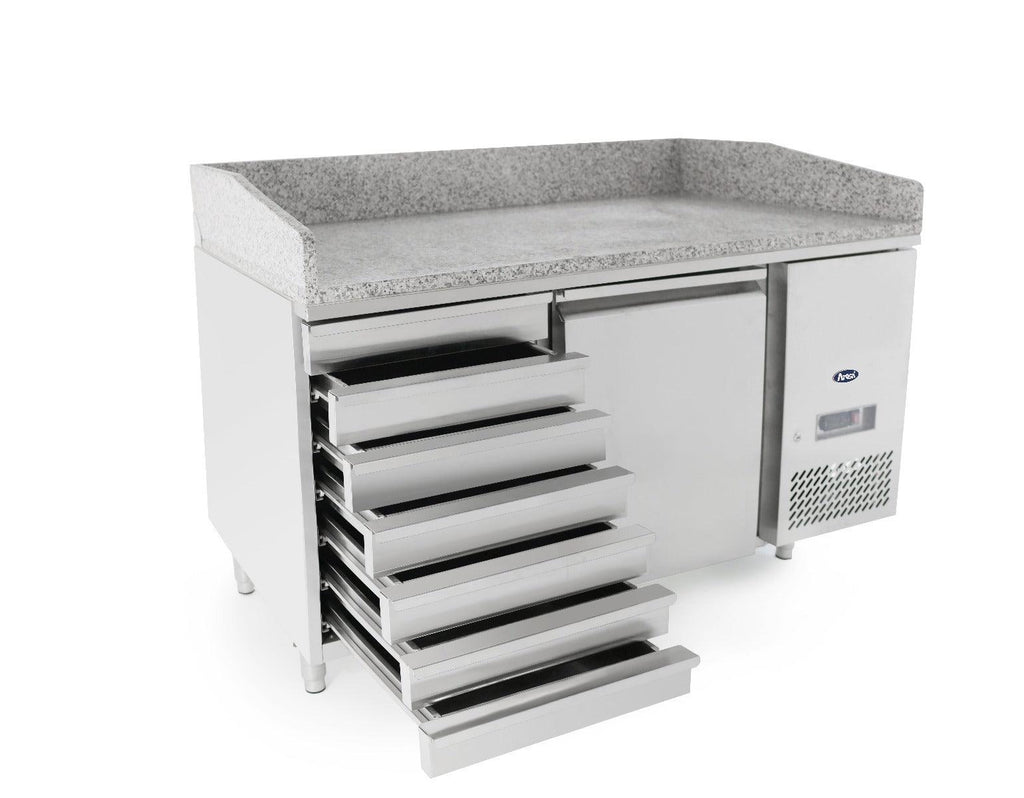 Pizza Preparation Fridge, Atosa, EPF3490, 1 Door, Pizza Station, with drawer