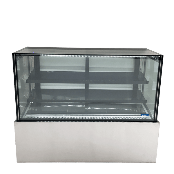  Williams HTCF15 Topaz 1200mm Two (Plus Base) Tier Free Standing Cake & Food Display with glass cabinet and stainless steel base 