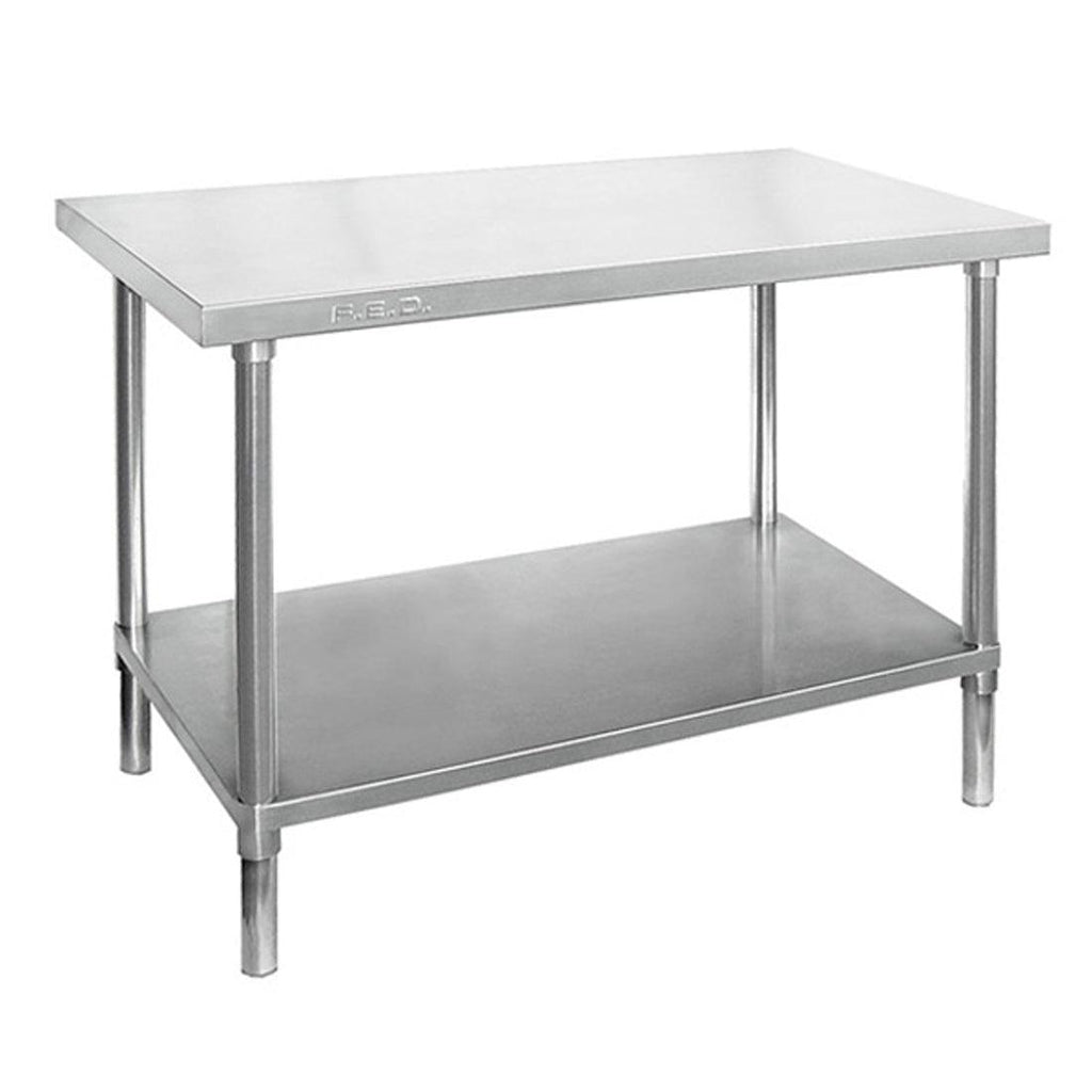 Modular Systems WB6-2400/A | Stainless Steel Workbench | Flat Bench with Under Shelf Storage