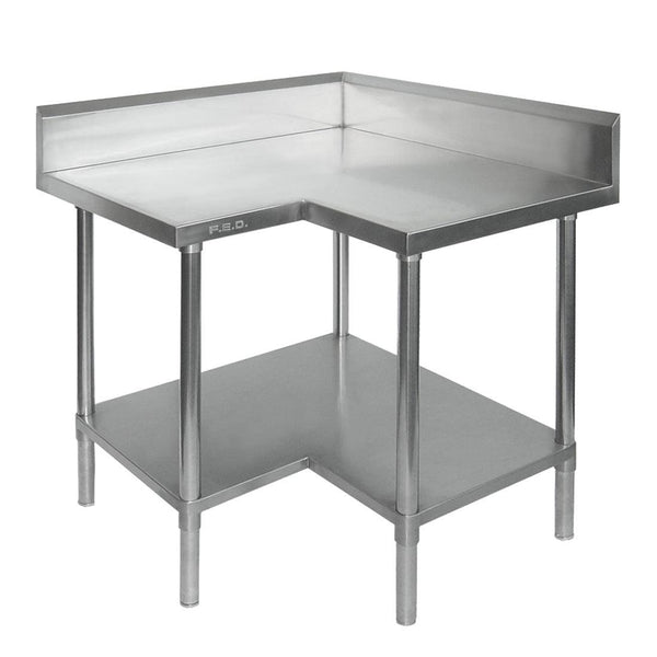 MODULAR SYSTEMS WBCB7-0900/A I Corner Workbench I with Under Shelf Storage I Splashback
